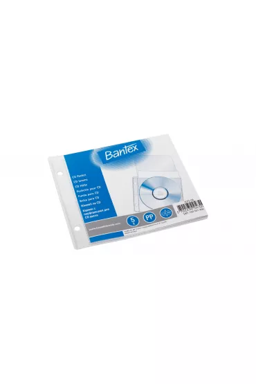 Bantex Koszulka groszkowa CD/DVD 5 szt.