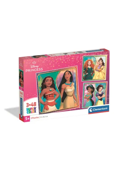 Puzzle 3x48 el. SuperColor. Princess Clementoni