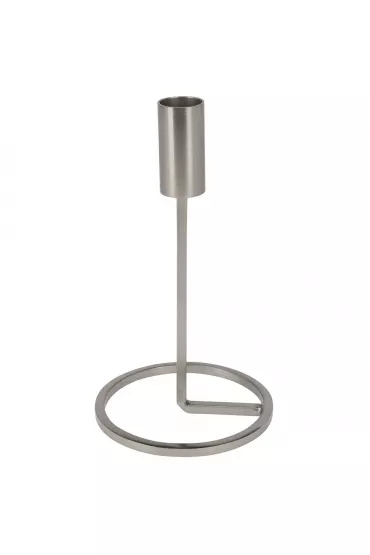 H&S Decoration Nowoczesny wiecznik w kolorze srebra 19 cm