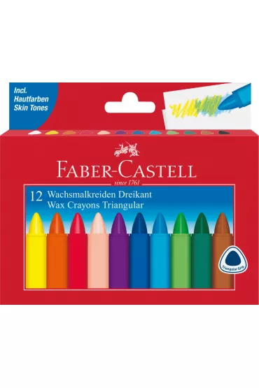 Faber-Castell Kredki �wiecowe tr�jk�tne 12 szt.