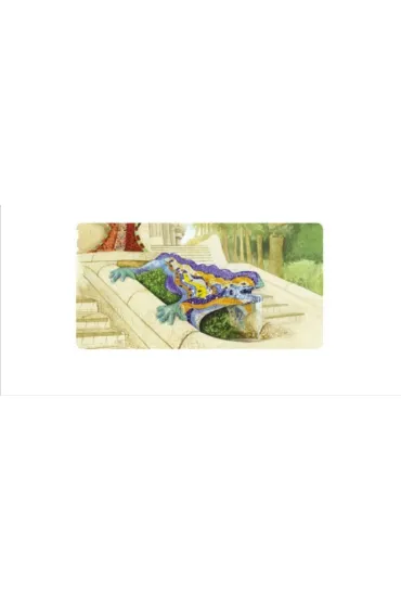 DaVinci Karnet 12x23 cm + koperta Gaudi PARC GUELL