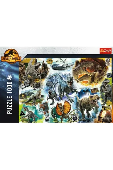 Puzzle 1000 el. Na tropie dinozaur�w Trefl