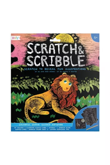 Zdrapywanki Scratch & Scribble Safari Ooly