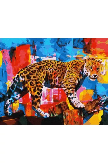 Ideyka Malowanie po numerach - Jasny lampart 40x50cm