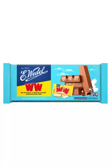 E.Wedel WW Czekolada mleczna z wafelkami orzechowymi 245 g