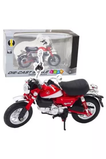 Motocykl retro czerwony 1:12 Leantoys