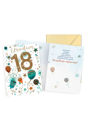 Kukartka Karnet Urodziny 18