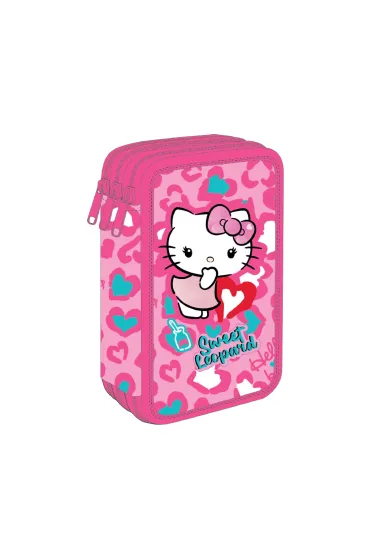 Patio Coolpack, Pi�rnik potr�jny z wyposa�eniem Jumper 3 Hello Kitty - Pink 2 (F067035)