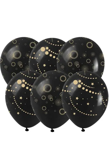 Arpex Balony okazjonalne ze z�otym nadrukiem 6 szt.