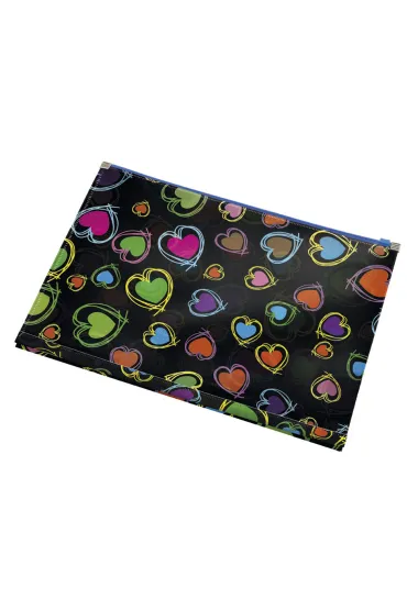 Panta Plast Koperta z nadrukiem na zip A4 Hearts