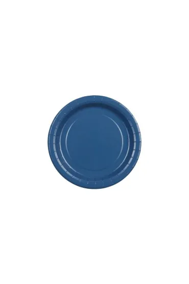 PartyDeco Talerzyki papierowe granatowe 18cm 6 szt