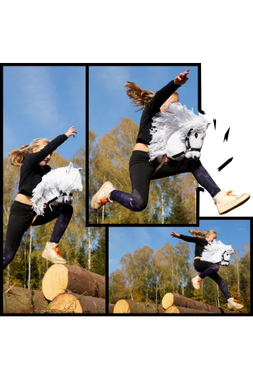 Hobby Horse Skippi. Ko� na kiju bia�y
