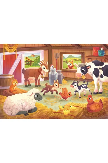 Puzzle 2x20 el. SuperColor. The Farmyard Family Clementoni