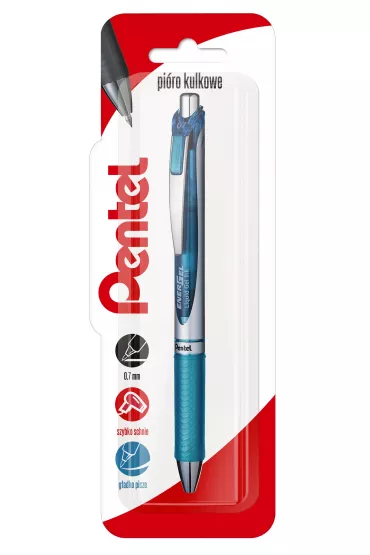 Pentel Pi�ro kulkowe EnerGel BL77 b��kitny 0.7mm