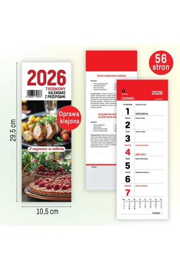 Opress Kalendarz 2026 tygodniowy na lod�wk� z przepisami