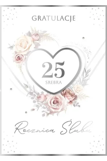 Armin Style KARNET ROCZNICA SLUBU 25 B6 Z KOP AS GM-1374