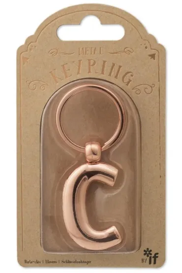 If Metalowy brelok do kluczy litera C Keyring