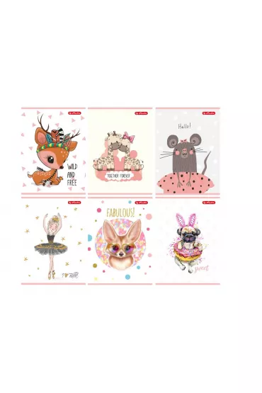 Herlitz Zeszyty A5 Cute kratka 16 kartek 10 szt.