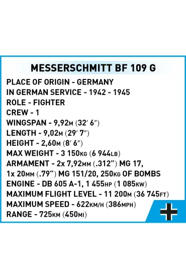 Historical collection wwii HC Messerschmitt Bf 109 G