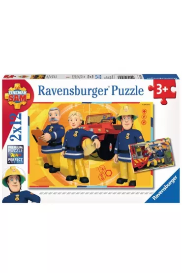 Puzzle 2 x 12 el. Stra�ak Sam w akcji Ravensburger