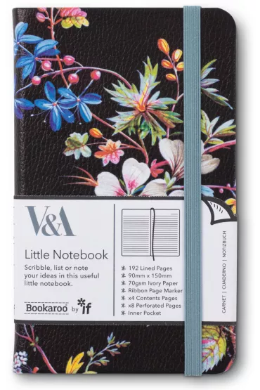 If Bookaroo Notatnik Journal A6 Kilburn Black Floral