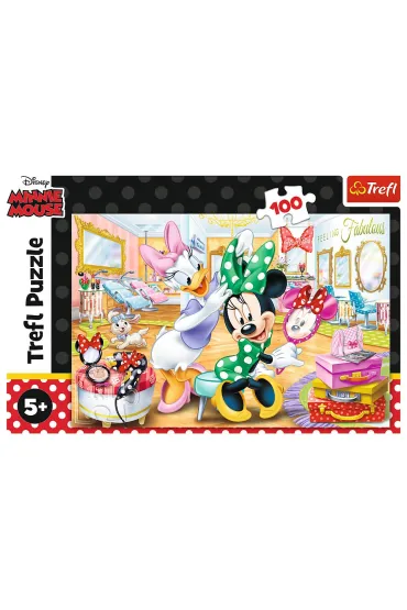 Puzzle 100 el. Minnie w salonie kosmetycznym Trefl
