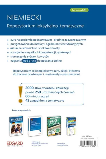 Niemiecki. Repetytorium leksykalno-tematyczne A2-B1 (wydanie 2) - Bo�ena Niebrzydowska