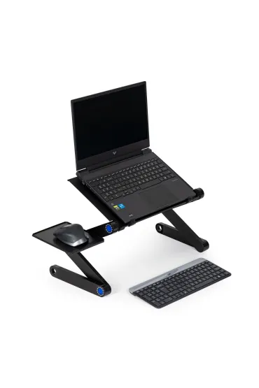 Modernhome Podstawka stolik stojak pod laptop aluminiowy sk�adany z regulacj� 2 blaty