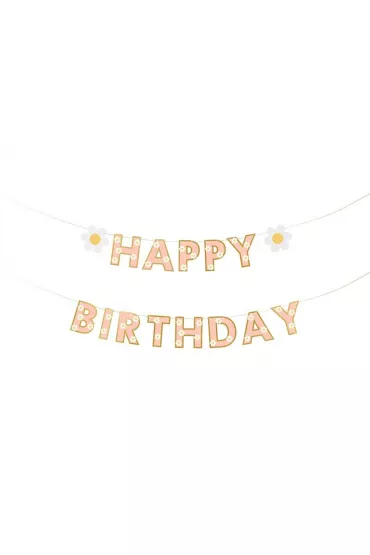 PartyDeco Baner Happy Birthday 200x14.5cm