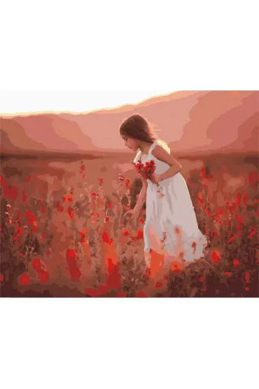 Twoje Hobby Malowanie po numerach - Szkar�atne kwiaty 40x50cm