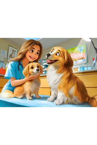 Puzzle 120 el. Dogs at the Vet Castorland