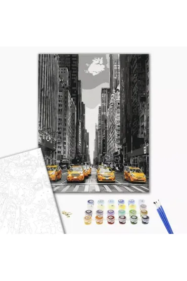 Brushme Malowanie po numerach - Taks�wka w Nowym Jorku 40x50cm