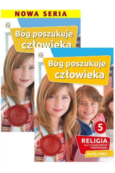 B�g poszukuje cz�owieka 5. Podr�cznik i karty pracy do religii dla klasy 5 szko�y podstawowej - Waldemar Janiga
