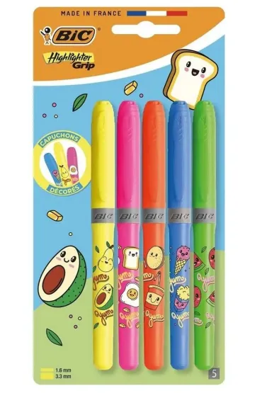 Zakre�lacz 5 kolor�w Kawai neon grip BIC 528643