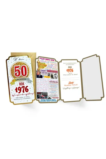 Kukartka Karnet Urodziny 50