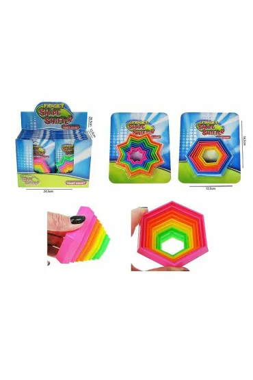 PROMO Zabawka sensoryczna Magiczne wzory 3D 9cm 2-rodzaje, p12 - mix cena za 1 szt Hipo