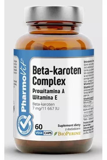 Pharmovit Beta-karoten complex bezglutenowy - suplement diety 60 kaps.