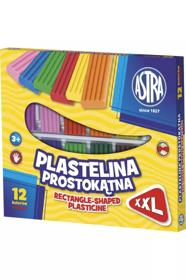 Astra Plastelina prostok�tna 12 szt.