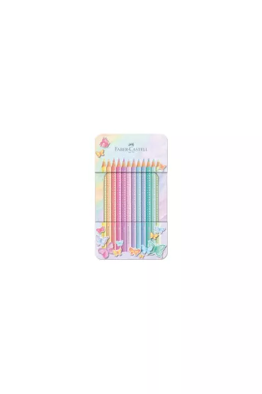 Faber-Castell Kredki o��wkowe Sparkle Pastel w metalowym opakowaniu 12 szt.