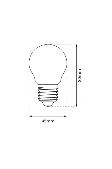 Eko-light arwka Filamentowa LED 5W E27 G45 Neutralna 4000K