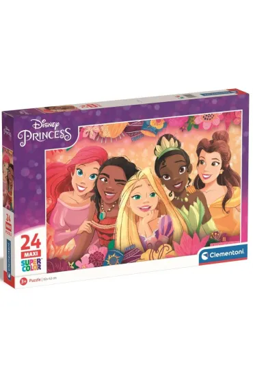 Puzzle 24 el. Maxi SuperColor. Disney Princess Clementoni