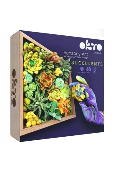 Sensory Art Okto Zestaw Wood&Craft Sukulenty - Energia 21 x 21 cm