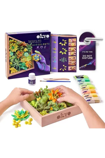 Sensory Art Okto Zestaw Wood&Craft Sukulenty - Energia 21 x 21 cm