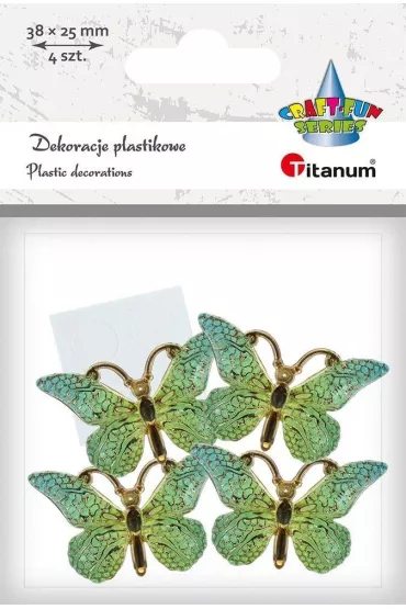Titanum Dekoracje samoprzylepne motyle 38x23mm 4 szt.