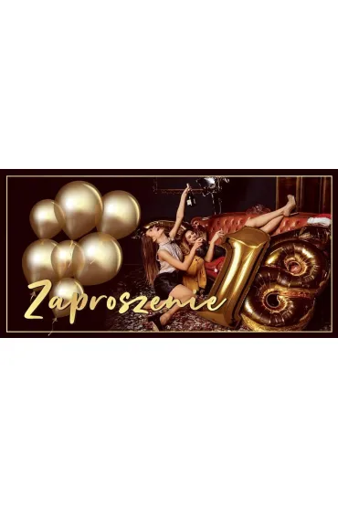 AbCard Zaproszenie na 18 Urodziny Z181 (5 szt)