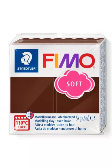 Staedtler Masa plastyczna termoutwardzalna Soft, czekoladowa, 57g, kostka