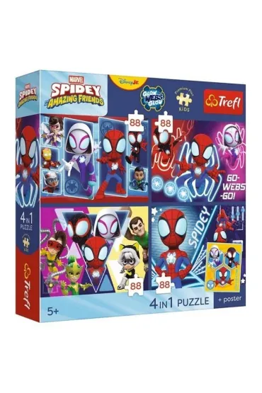 Puzzle 4w1 Premium Paj�czy Dzie� TREFL 34696 TR