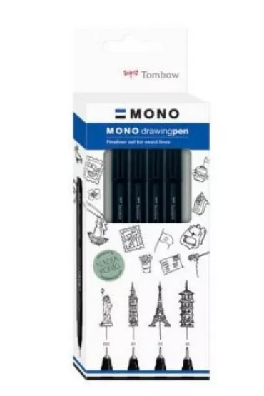Tombow Cienkopis Mono drawing pen Fine 005, 01, 03, 05 4 szt.
