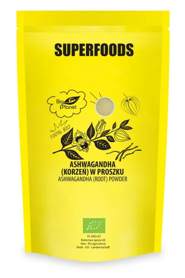 Bio Planet Ashwagandha (korze�) w proszku suplement diety 500 g Bio
