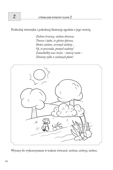 Obrazkowe �wiczenia logopedyczne dla przedszkolak�w. �wiczenia wspomagaj�ce terapi� logopedyczn� g�osek �, �, �, D� - Barbara Czarnik